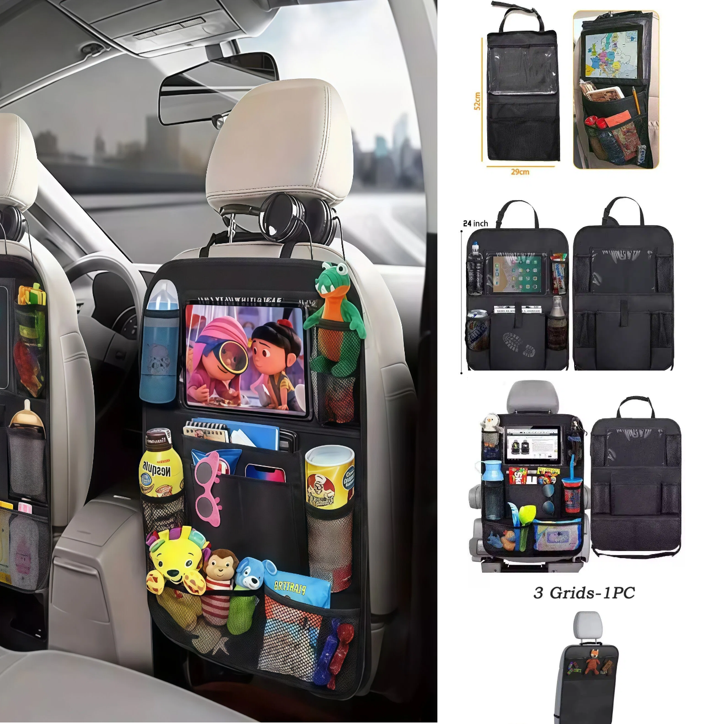 Car Seat Organizer Multifuncti - огляд і ціна Tablet Accessories For Car