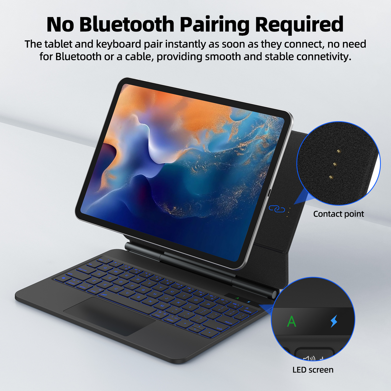 Smart Pogo Pin Keyboard case f - огляд і ціна Tablet Accessories Choice Store