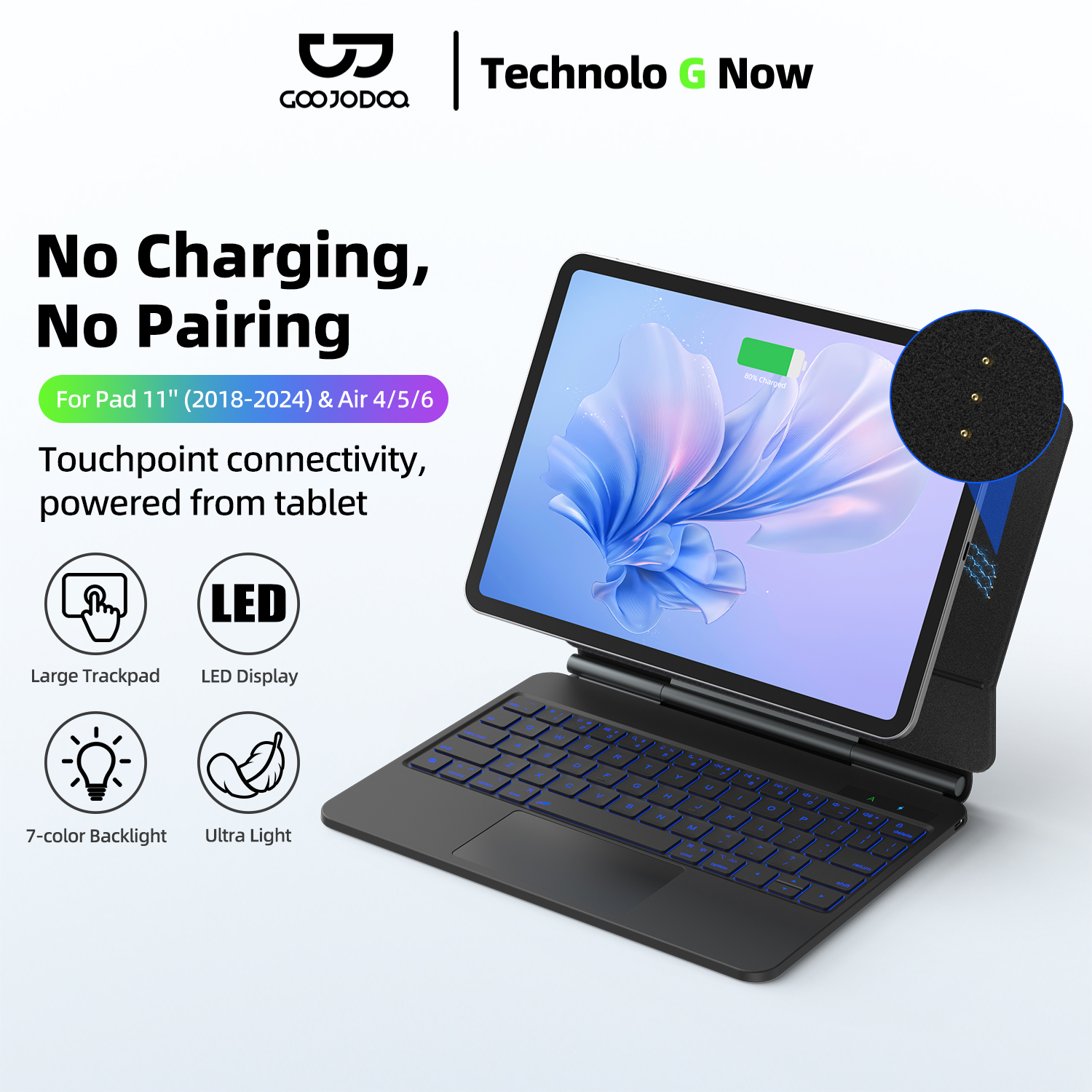 Smart Pogo Pin Keyboard case f - огляд і ціна Tablet Accessories Choice Store